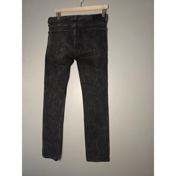 PAIGE Croft Straight Leg Jeans Black / Gray NormCore Indie Grunge Skater Biker - Picture 2 of 9